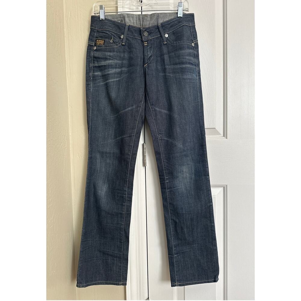 G-Star RAW Midge Straight Jeans‎ Women's Size 29x32 Dark Wash Denim